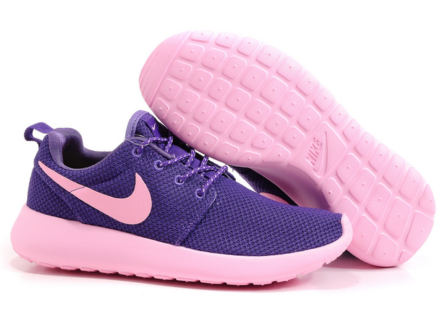 Femmes Nike Roshe Running Chaussures Rose Violet